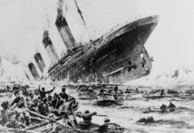 На денешен ден во 1912 год. по судирот во санта мраз нешто пред полноќ , потона прекуатланскиот брод Титаник.